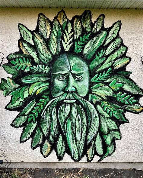 Green Man Mural Mural Artist Mural Painter Muralist Rachel Maes