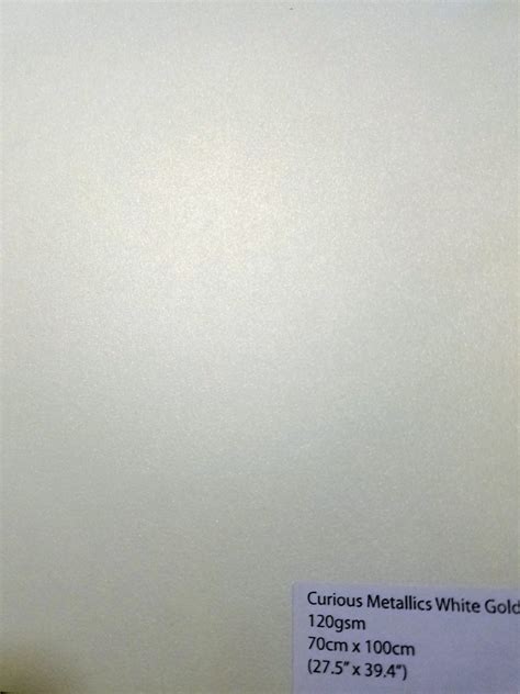 Curious Metallics Paper Board White Gold 120gsm Papyrus Papers