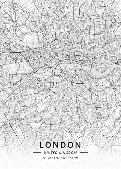 London Map Poster London Map Art London City Map City Map Poster