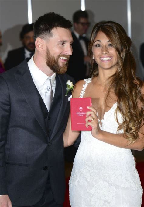 Lionel Messi And New Wife Antonella Roccuzzo Red Carpet At Their