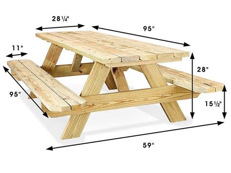 Economy A Frame Wooden Picnic Table 8 H 5163 Uline In 2020 Wooden Picnic Tables Picnic