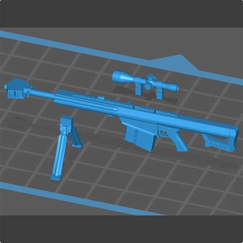 3d File Rifle Barret Xm109・template To Download And 3d Print・cults