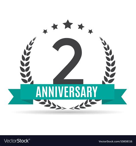 New song sounds like it's gonna be pretty lit. Template logo 2 years anniversary Royalty Free Vector Image