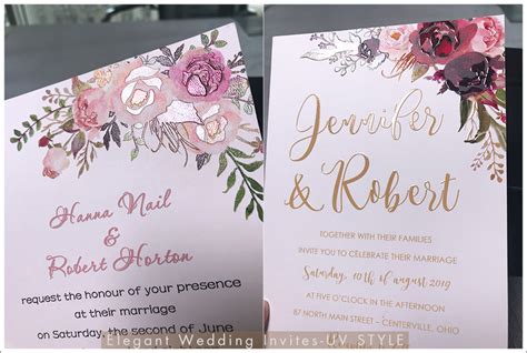 Ewi Custom Full Color Uv Printing Wedding Invitations