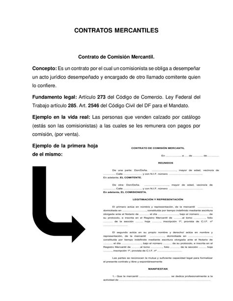 Contrato De Comision Mercantil Para Ventas Actualizado Mayo 2023