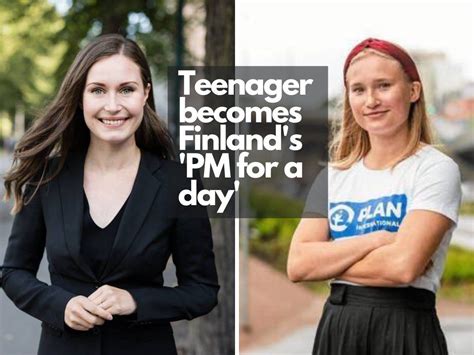 Finland Teenager Prime Minister For A Day Pm For A Day Finnish