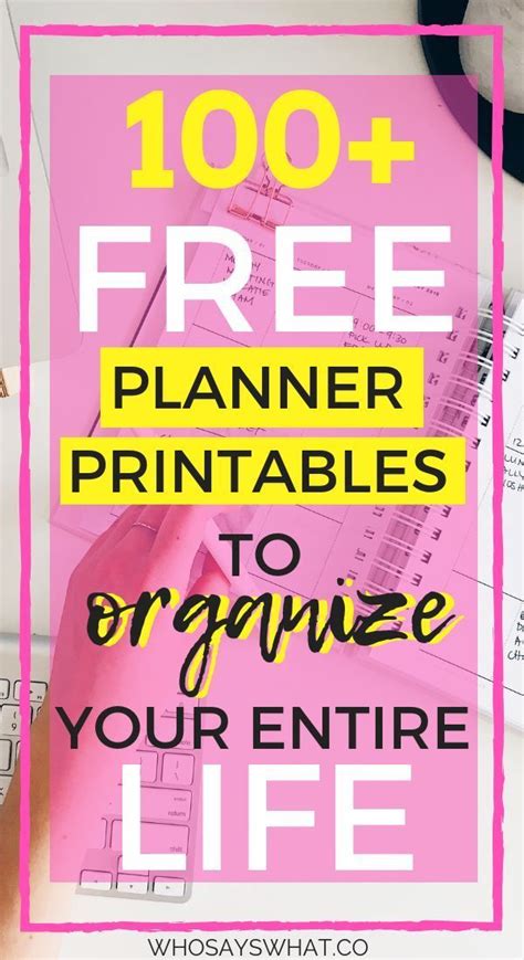 Free Planner Printables To Organize Your Entire Life Artofit
