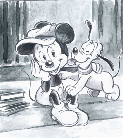 Mickey Mouse And Baby Pluto Signed Giclée By Tony Fernandez Catawiki