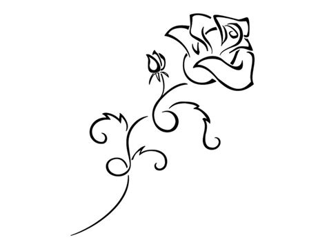 Rose Vine Drawing Designs Free Download On Clipartmag