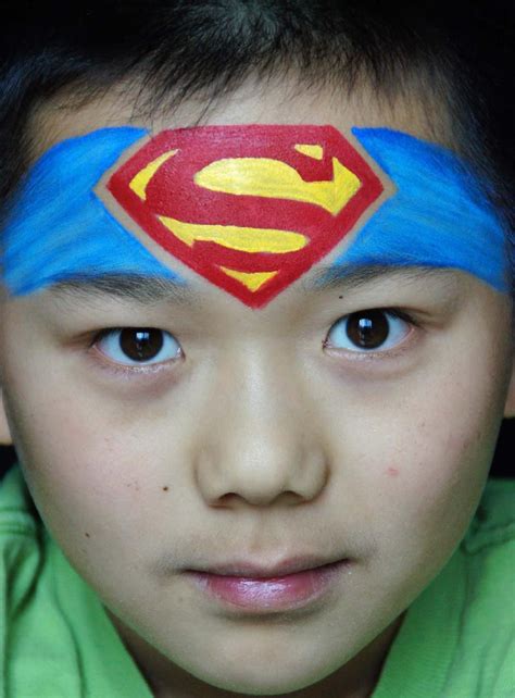 Pin By Eldina Dee Flint Erazo On Face Painting Superman Face Painting