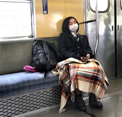 Japan Nagano Tired Schoolgirl On A Train Yamanouchi Mach Flickr