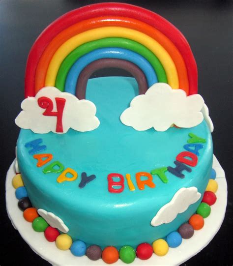 Darlin Designs Rainbow Birthday Cake