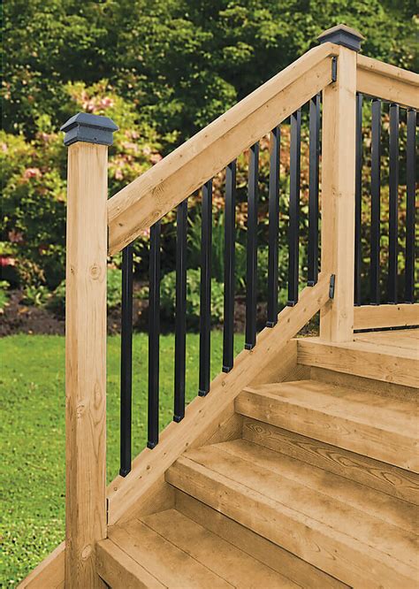 Rails come with baluster connectors already mounted to the top and bottom rail for proper baluster spacing. Veranda Deck Stair Railing Kits - Rectangular Balusters ...