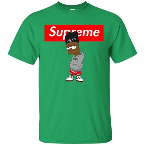 Supreme Asap Rocky Bart Simpson Unisex T Shirt Green Jersey Teams Store