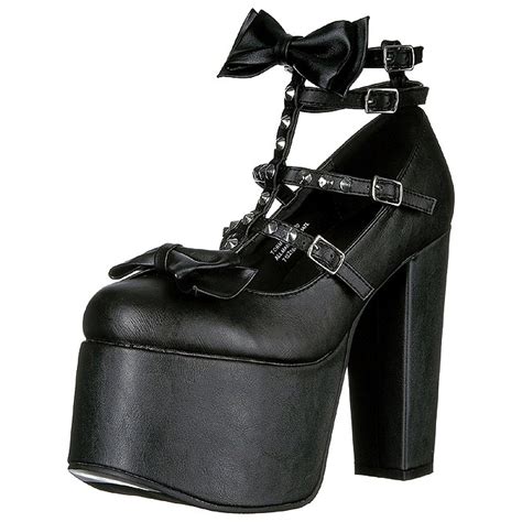 Black 14 Cm Demonia Torment 600 Gothic Platform Shoes