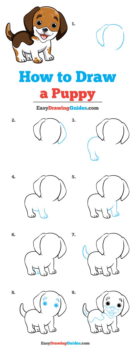 How To Draw A Puppy Really Easy Drawing Tutorial