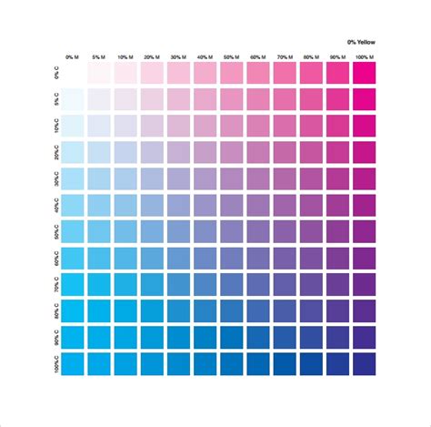 Printable Cmyk Color Chart