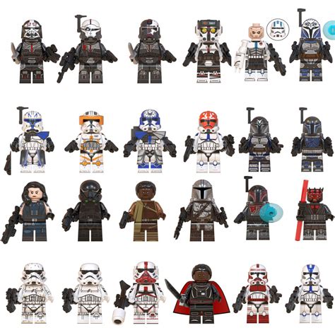 24pcs Star Wars Mandalorian Storm Trooper Minifigures Lego Compatible