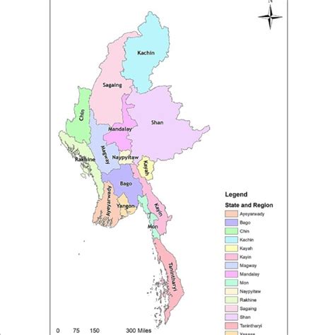 Myanmar Map With States Real Map Of Earth