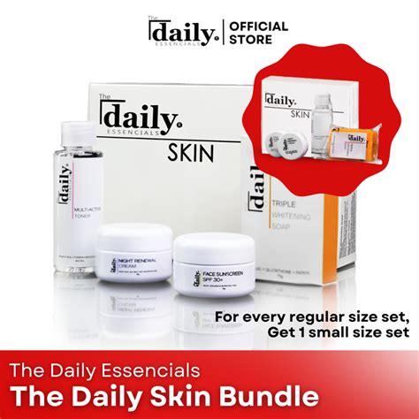 The Daily Essencials Skin Bundle For Every Regular Size Set Get 1