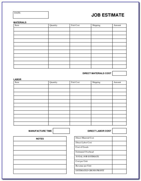 Construction Budget Template Excel Sample Templates Sample Templates