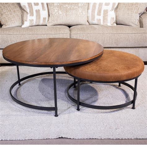 Signature Design By Ashley Drezmoore Nesting Coffee Tables In Light