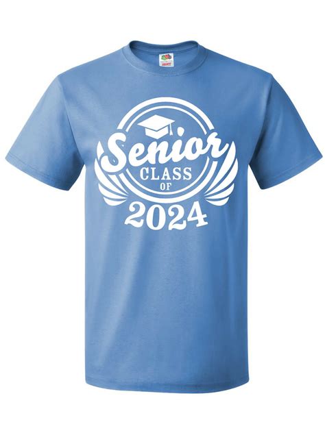 Inktastic Senior Class Of 2024 In White With Graduation Cap T Shirt