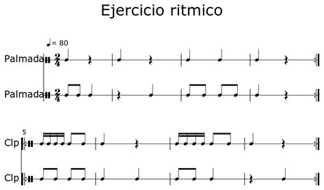 Ejercicio Ritmico Sheet Music For Hand Clap