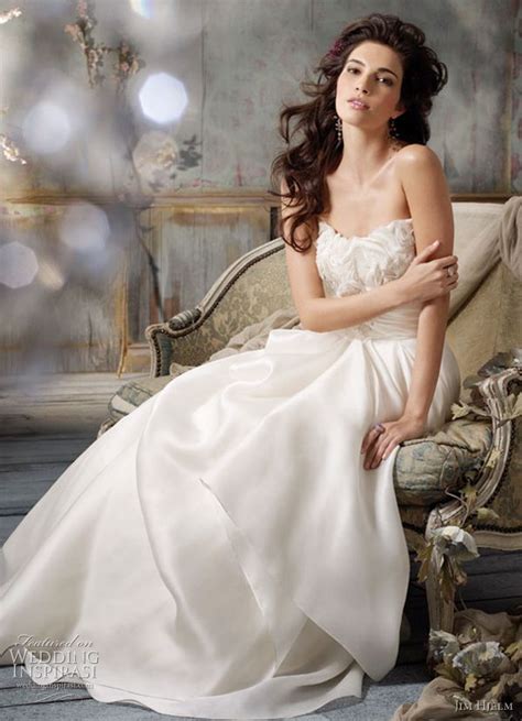 Jim Hjelm Wedding Gown Style Jh8101 Ivory Silk Faced Satin Organza