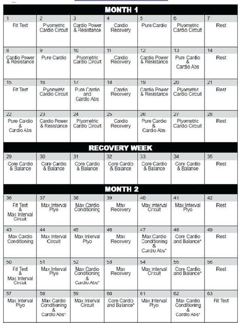 30 Minute Insanity The Asylum Workout Calendar Pdf For Weight Loss