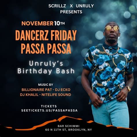 Buy Tickets To Passa Passa A Night Of Dancehall In Brooklyn On November 10 2023