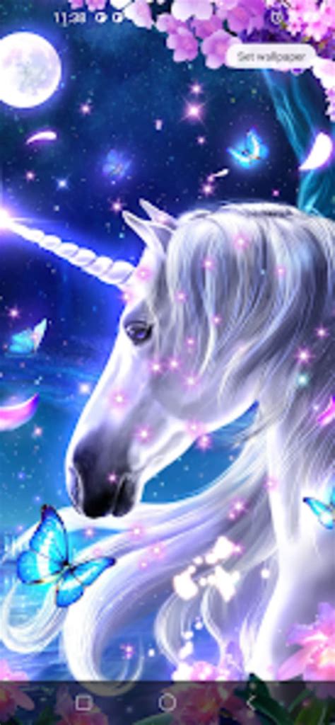 Unicorn Live Wallpaper Glitter For Android Download