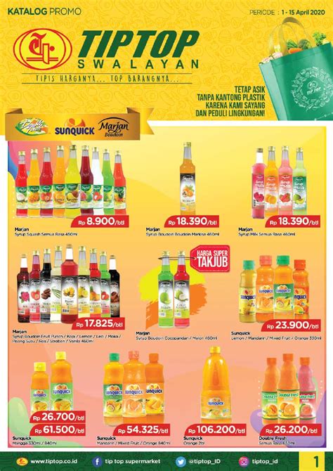 Dapatkan berbagai promosi dan penawaran spesial selama…. MANTAP !! Katalog Belanja Tip Top Supermarket Edisi 1-15 ...