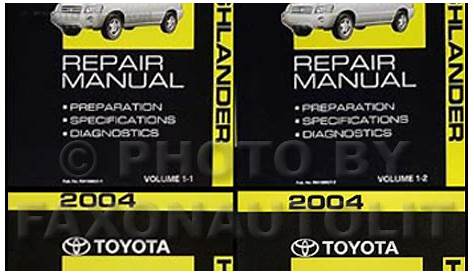2004 Toyota Highlander Repair Manual Original Set