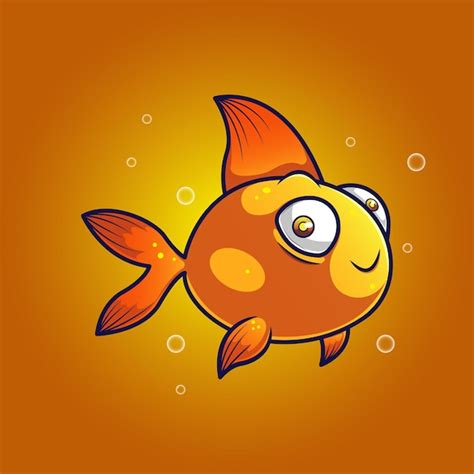 Premium Vector Cute Fish Cartoon Flat Vector Illustration