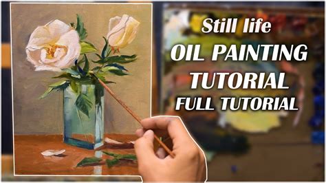 How To Paint Beautiful Flowers In Vase Oil Painting Tutorial Full