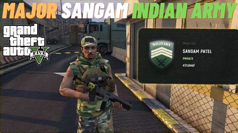 Joined Army National Guard Major Sangam Patel On Duty In Gta 5 Grand Rp