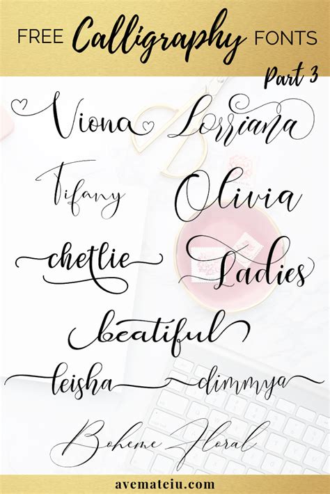 Free Calligraphy Fonts Cleverany