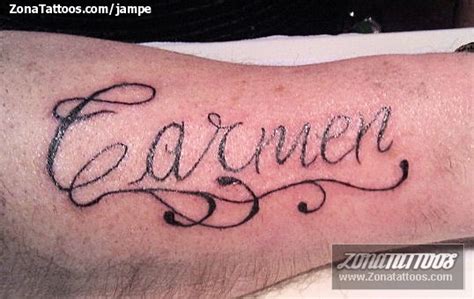 Tatuaje De Nombres Letras Carmen