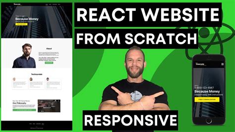 React Website Beginner Tutorial Fully Responsive React Js App Youtube