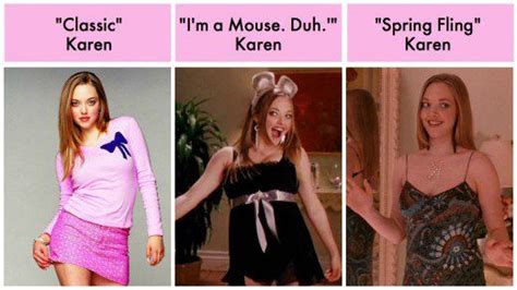 On Wednesdays We Wear Pink Karen I M A Mouse Duh Karen And Spring Fling Karen Mean