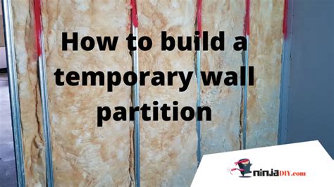 How To Build A Temporary Wall Partition In An Apartment Using Drywall
