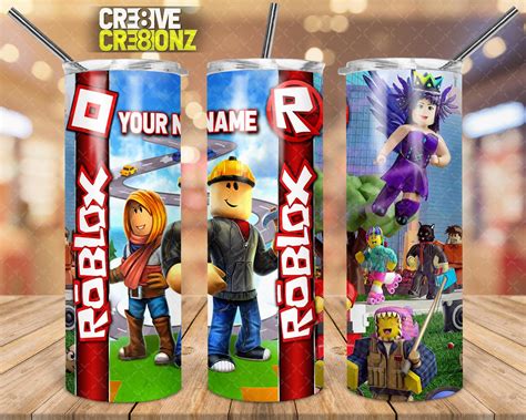 Roblox Tumbler Personalized Tumbler Roblox Sublimation Etsy