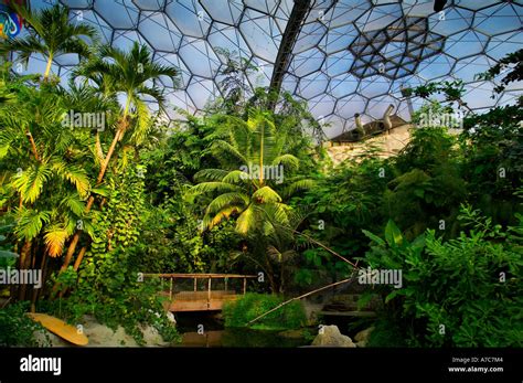 The Humid Tropics Biome At The Eden Project At Bodelva Near Staustell