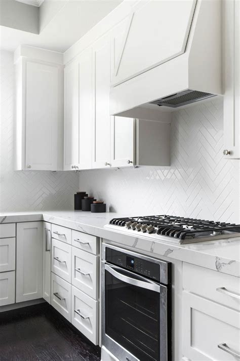 When arranged in a herringbone pattern, the effect is the backsplash can go all the way up to the ceiling is certain locations in which case the. Pin on Herringbone Backsplash Tile Ideas