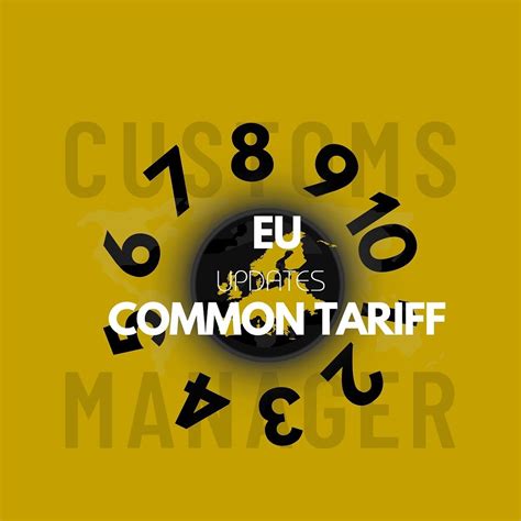 Eu Common Customs Tariff 2024 Details Of Changes