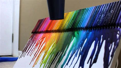 Awesome Crayon Melt On Canvas Youtube
