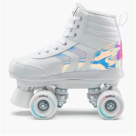 Roller Skates Oxelo Quad Fit 100 Jr White