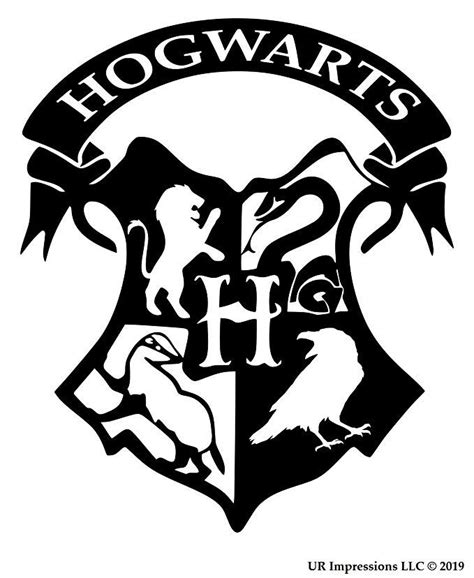 Amazon.com: UR Impressions Blk Hogwarts Crest Decal Vinyl Sticker