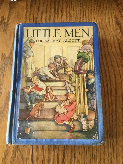 Little Men By Louisa May Alcott Blue Copy With Picture Front Damaged